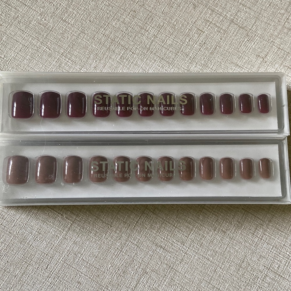 Static Nails set of 4 Round and Square reuseable manicures